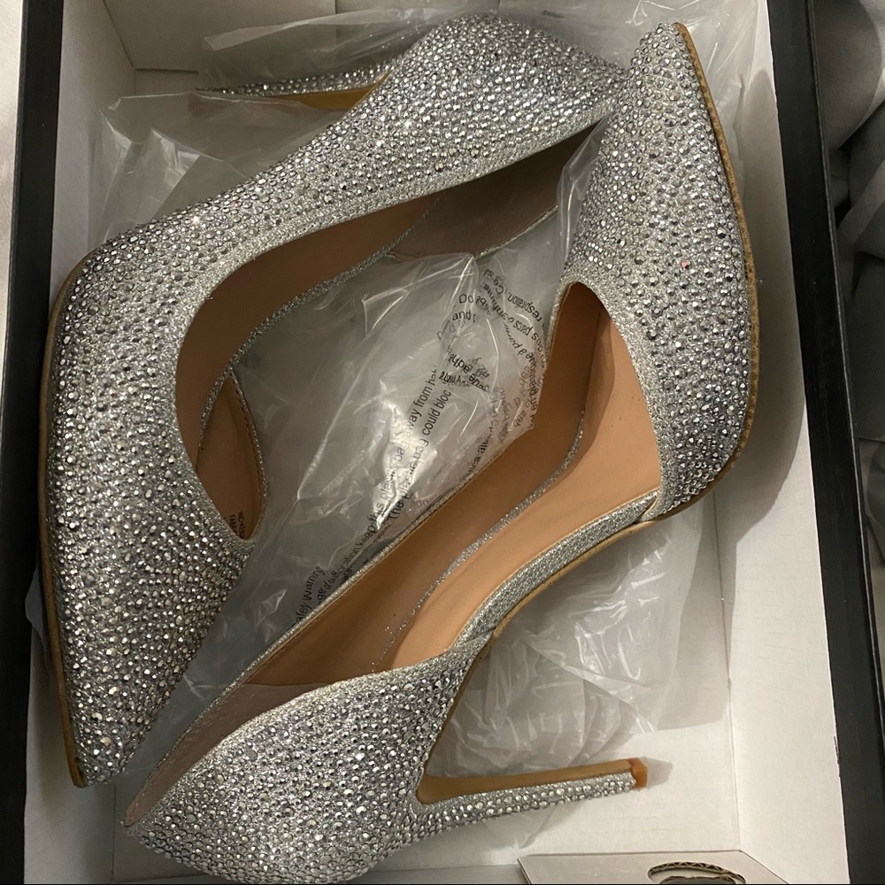 Studded Silver Pumps - image 1